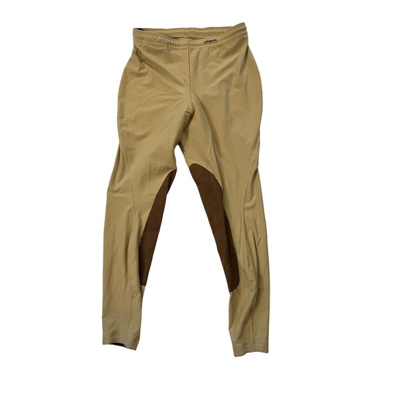 Patagonia Pants - PATAGONIA Womens Riding Breeches Tights Leather Knees Padded Seat Tan Sz XL